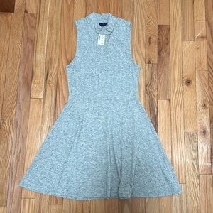 Ribbed gray dress